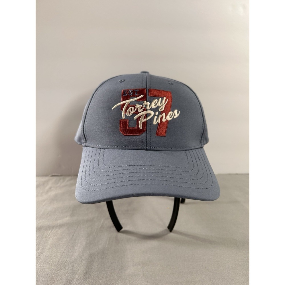 ahead‎ Performance Torry Pines Golf Mid Fit Blue Hat Adjustable OSFM Has Flaw